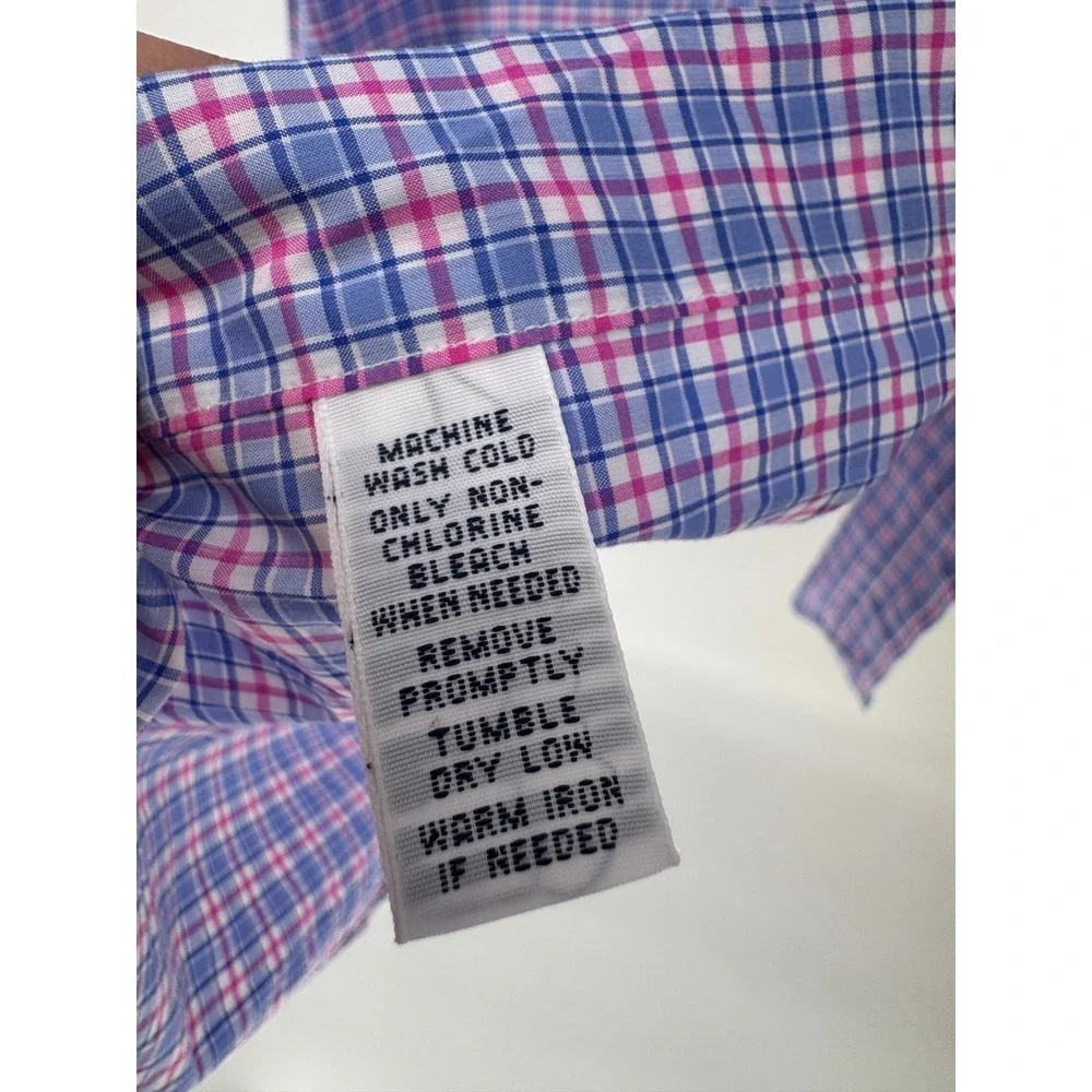 Polo Ralph Lauren Button Down Shirt‎ Mens XXL Blue Pink Plaid